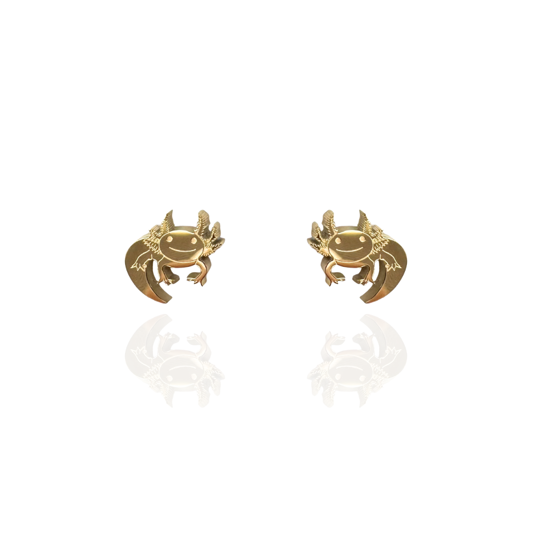 Axolotl Earrings Gold