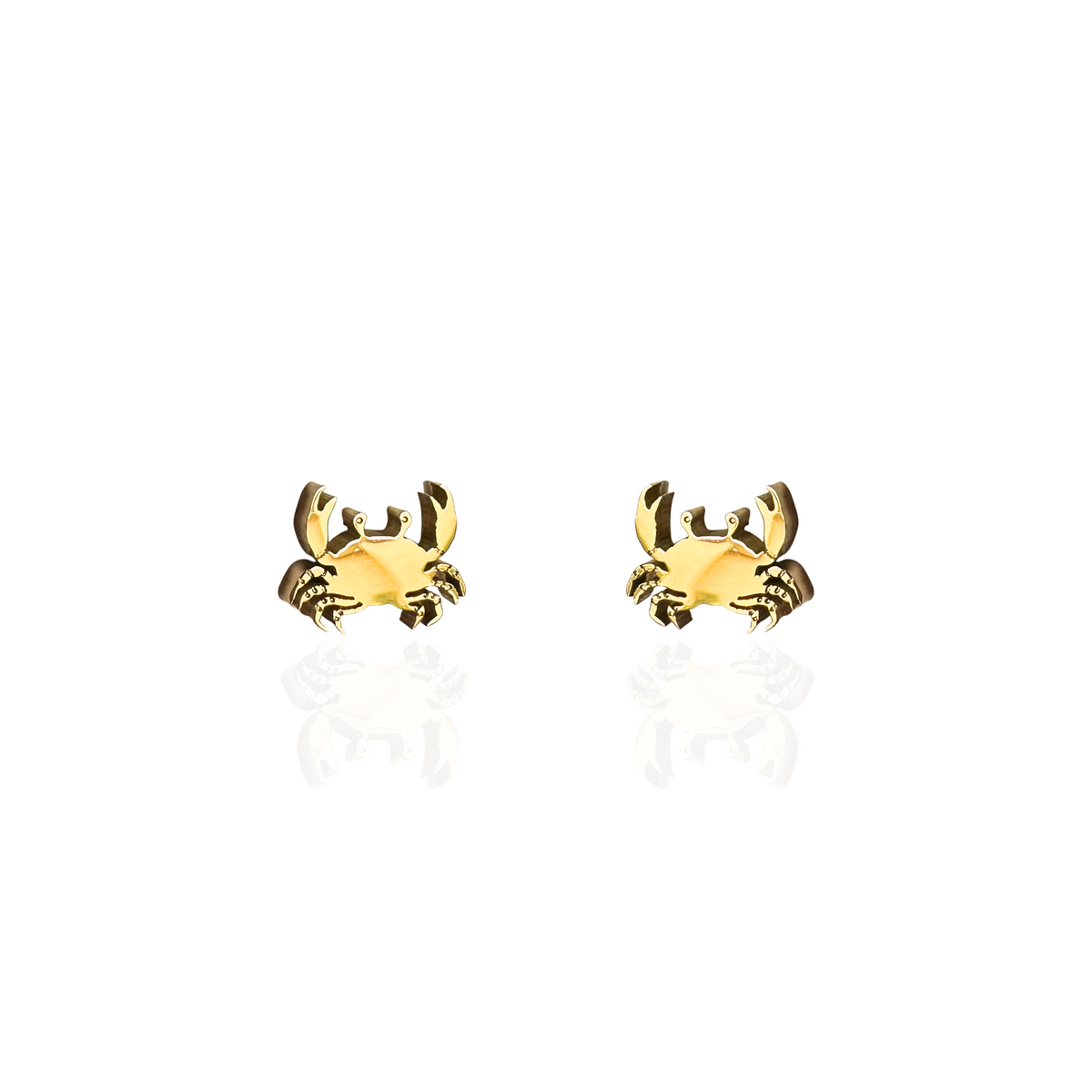 Crab Earrings Gold