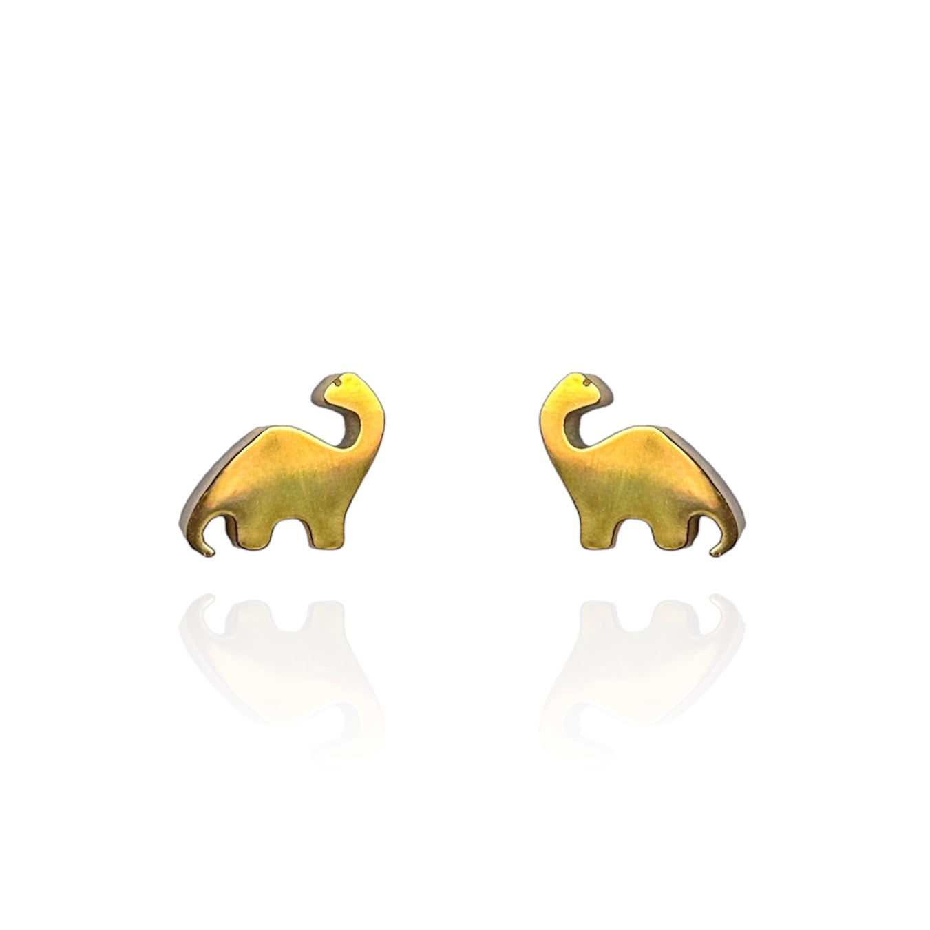 Diplodocus Earrings Gold