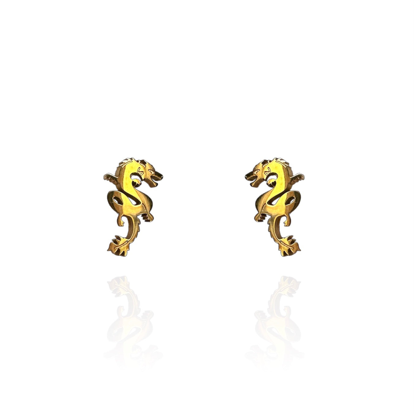 Dragon Earrings Gold