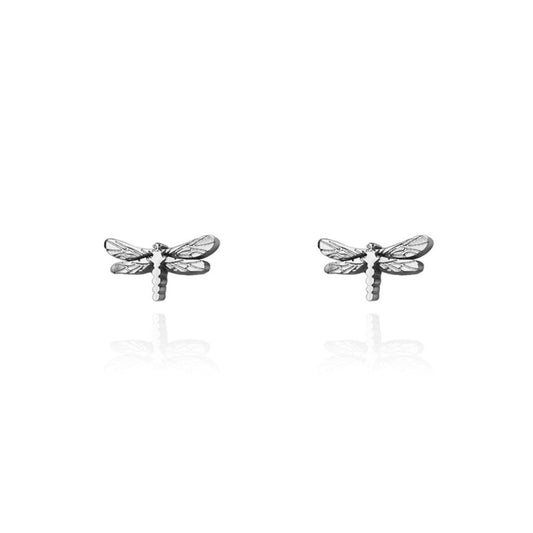 Dragonfly Earring Studs Silver