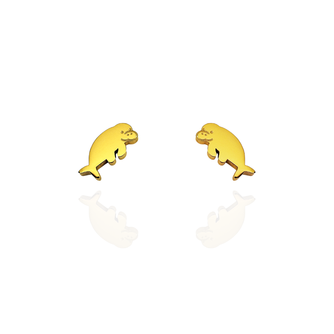 Dugong Earrings Gold