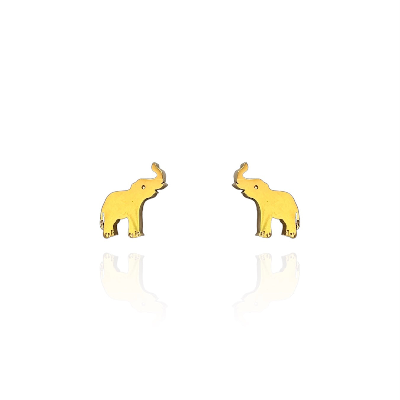 Elephant Earring Studs Gold