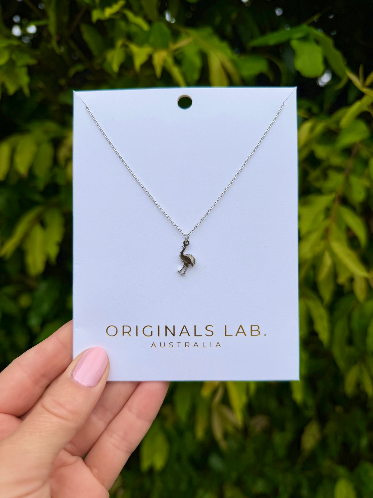 Emu Necklace Silver