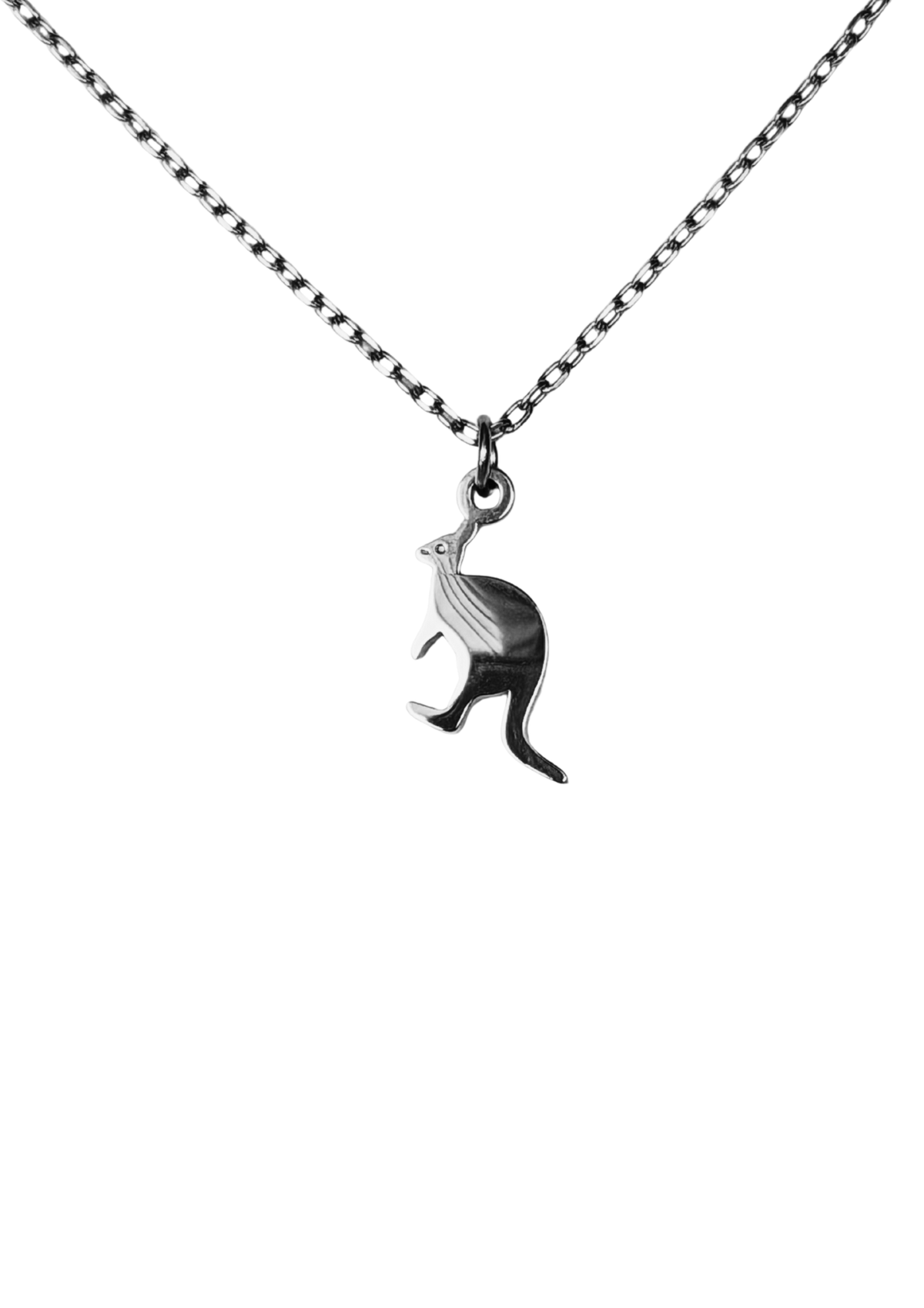 Kangaroo Necklace Silver
