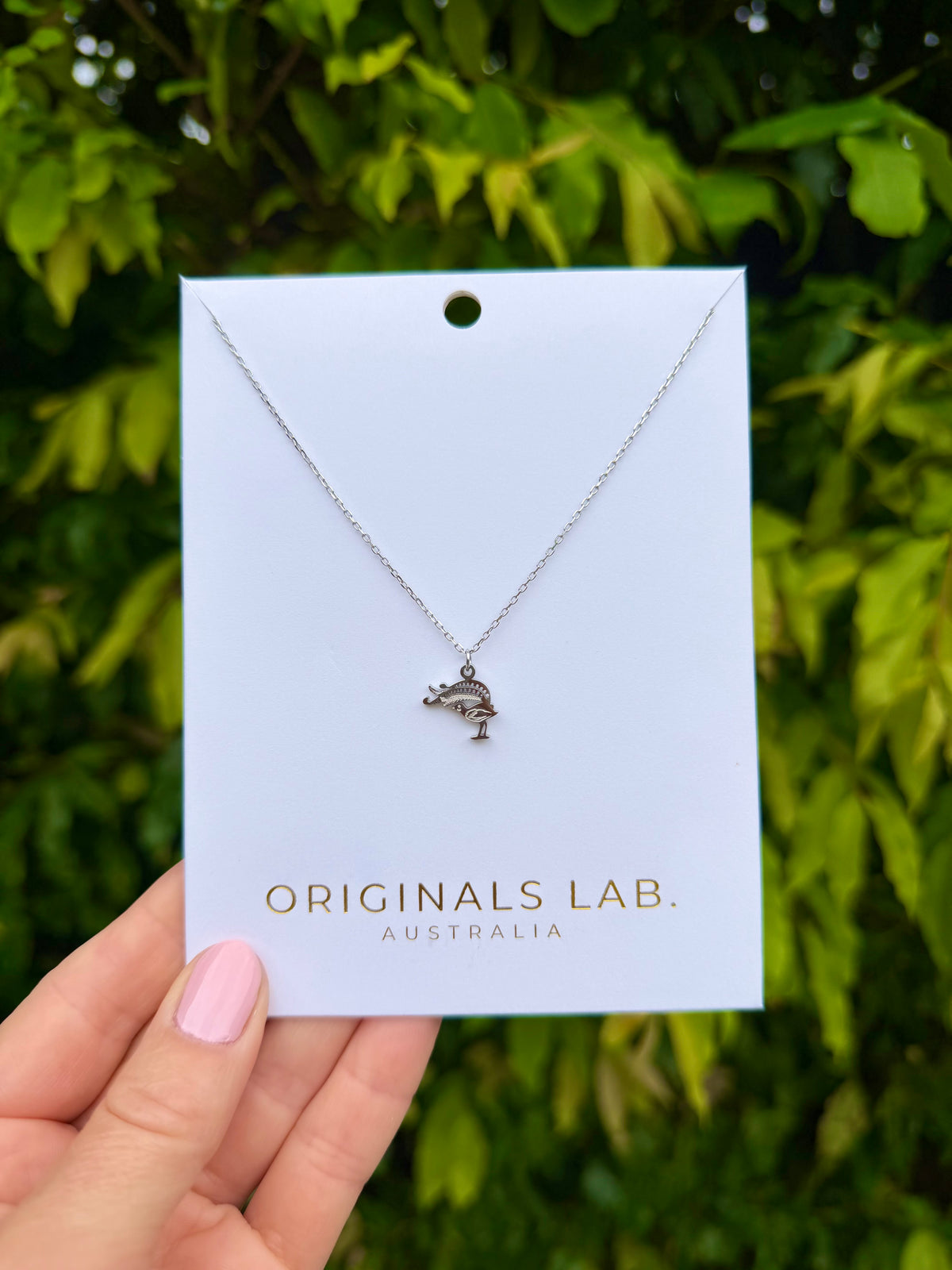 Lyrebird Necklace Silver