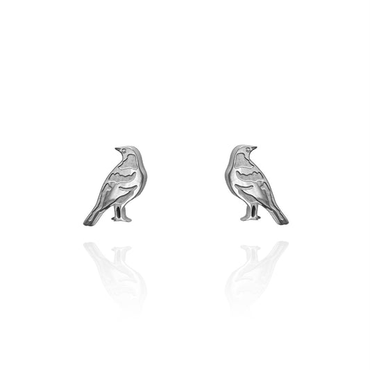 Magpie Earring Studs Silver