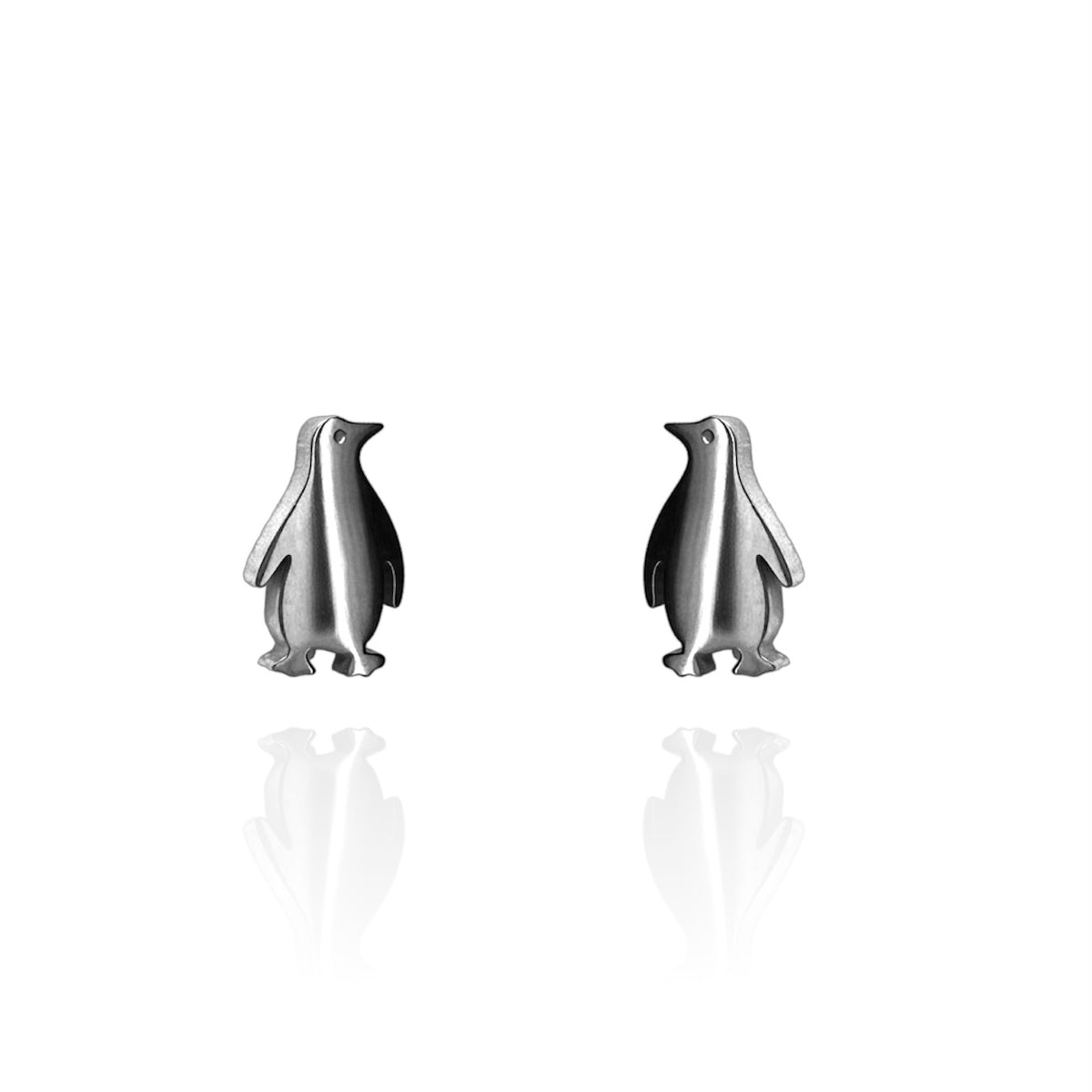 Penguin Earrings Silver