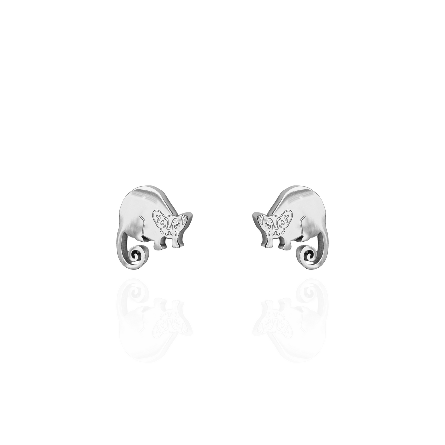 Possum Earrings Silver