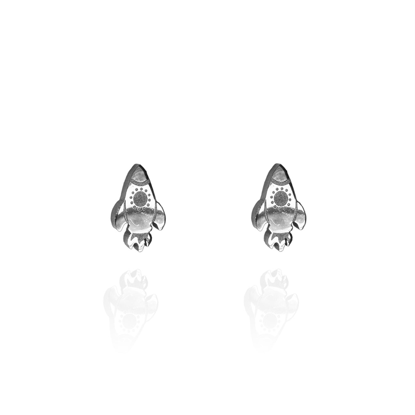 Rocket Earring Studs Silver