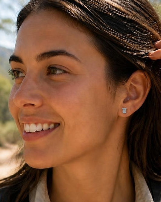 Koala Earrings Silver
