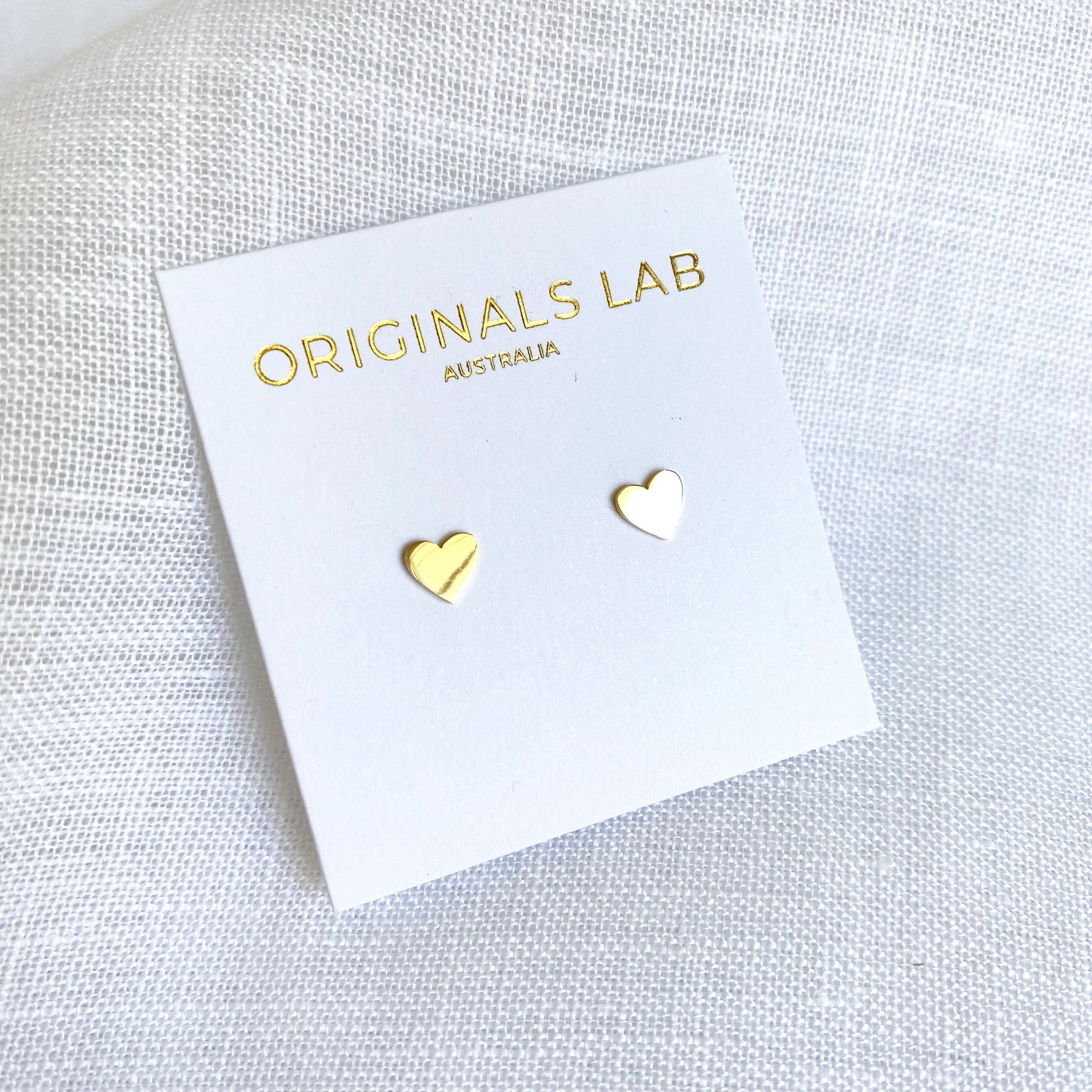 Heart Earring Studs Gold