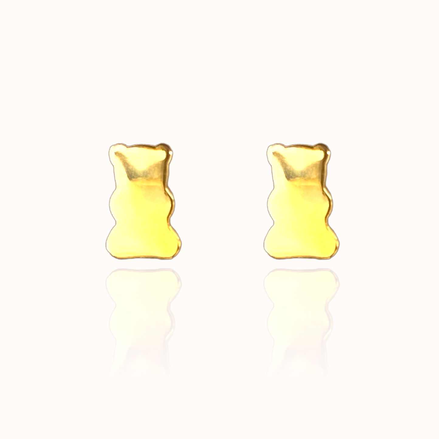 Gummy Bear Earring Studs Gold
