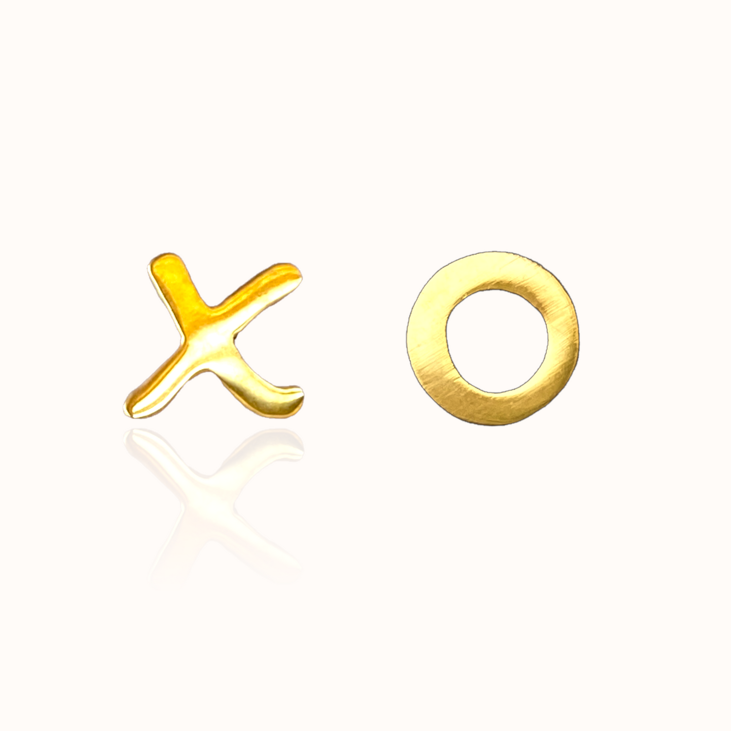 X & O Earring Studs Gold