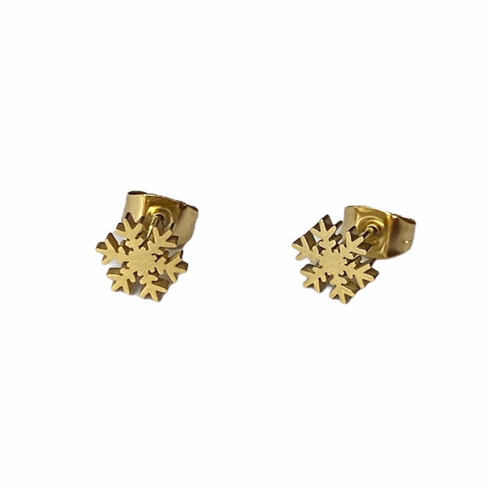 Snowflake Studs Gold