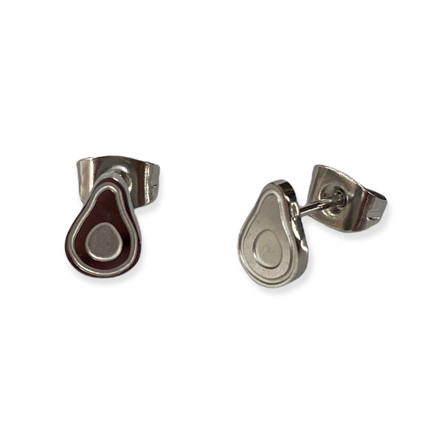 Avocado Earring Studs Silver