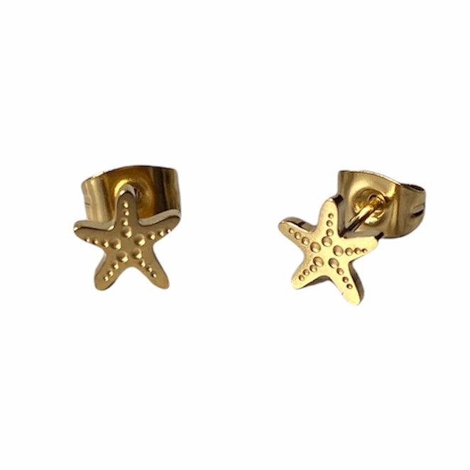 Starfish Earring Studs Gold