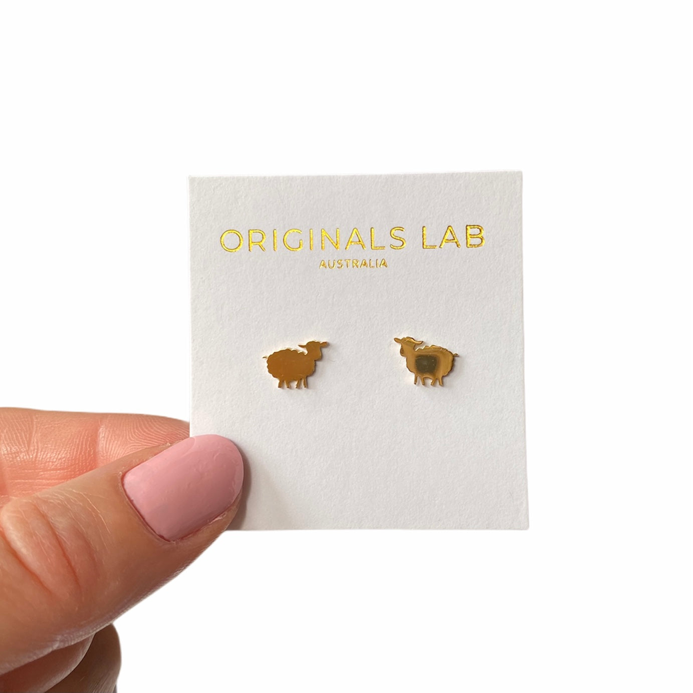 Sheep Earring Studs Gold