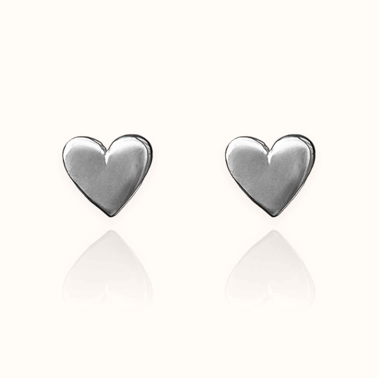 Heart Earring Studs Silver