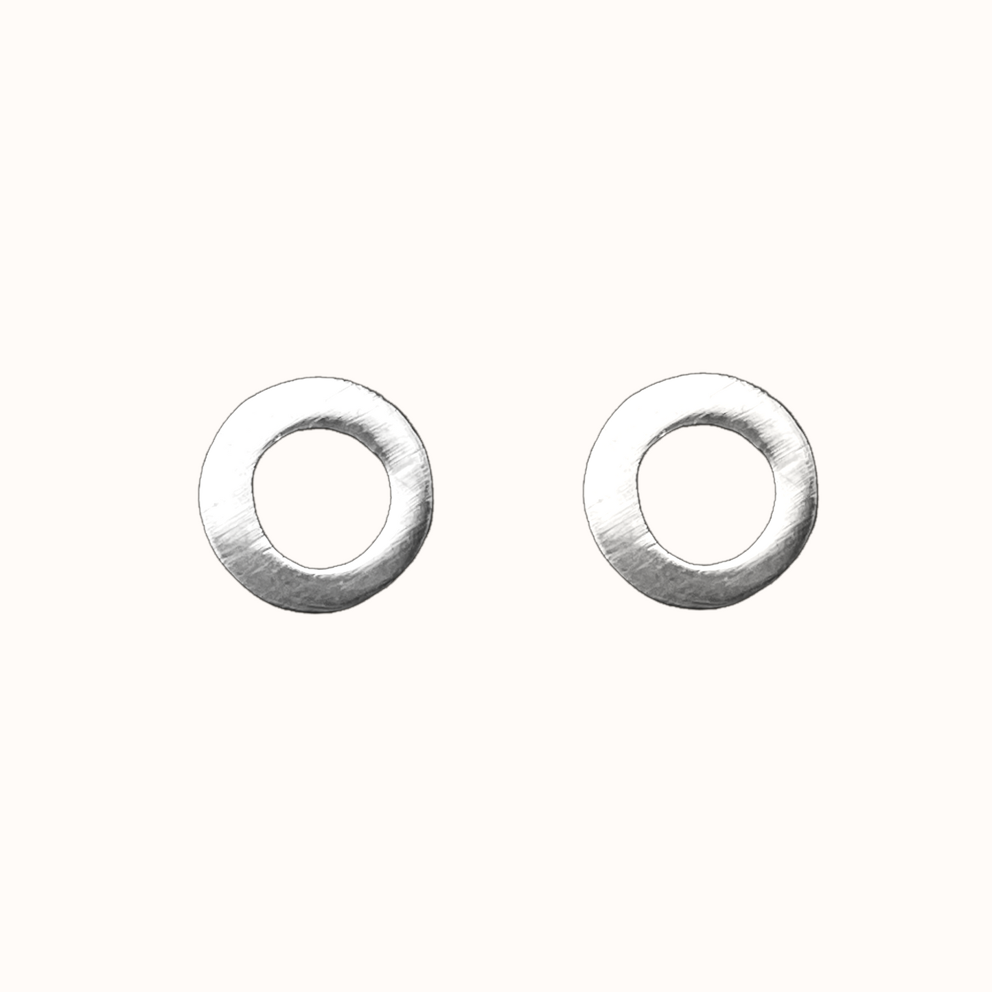 Classic Halo Earring Studs Silver
