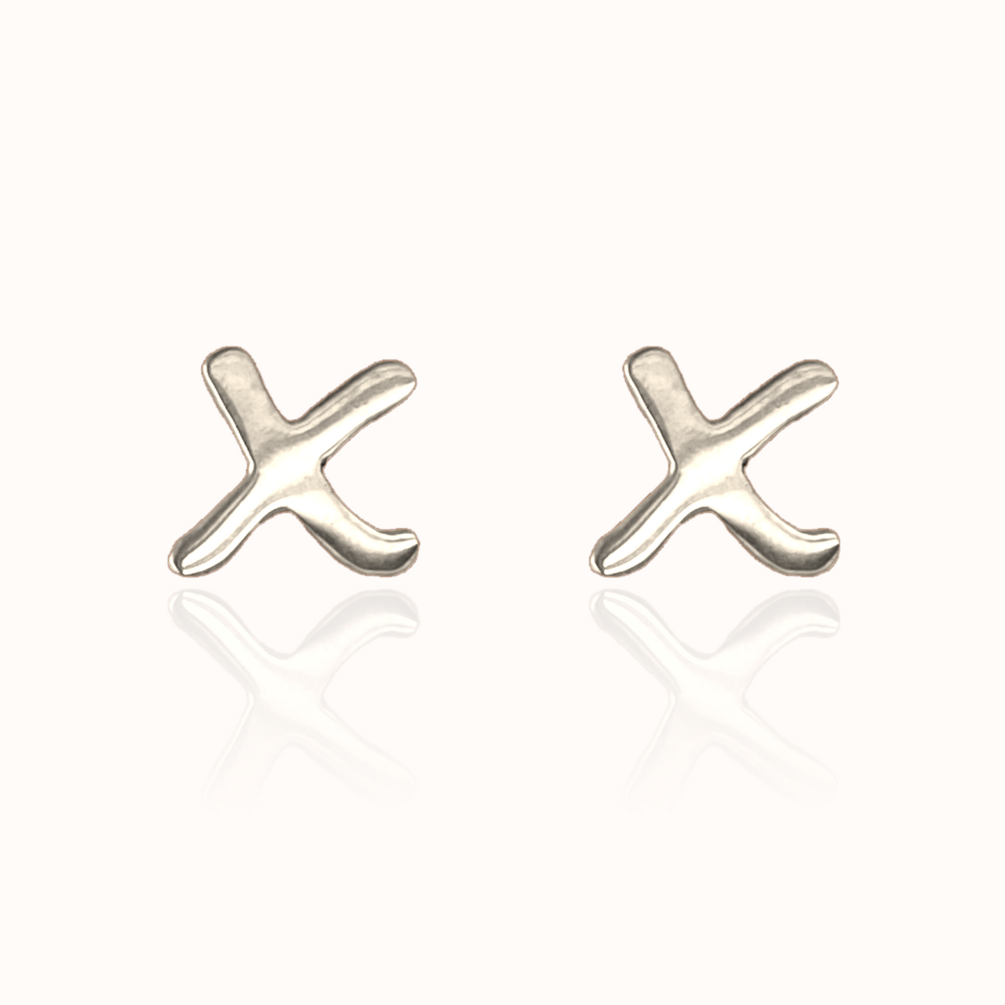 X Kisses Earring Studs Silver