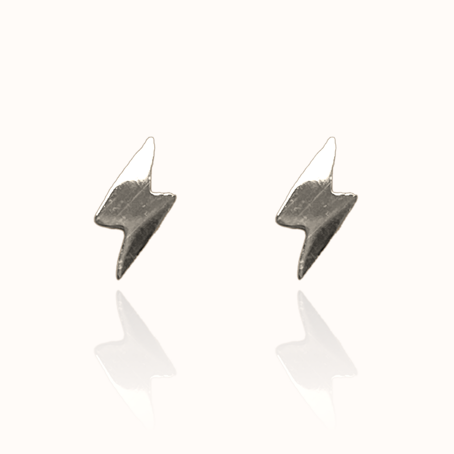Lightning Bolt Earring Studs Silver