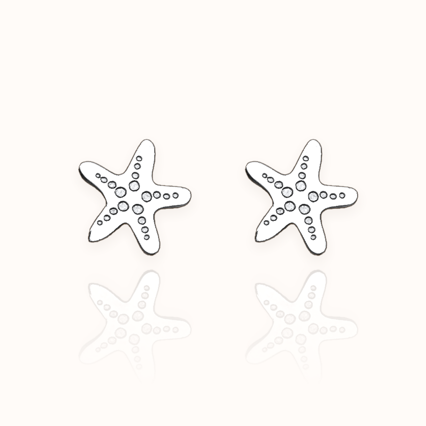Starfish Earrings Silver