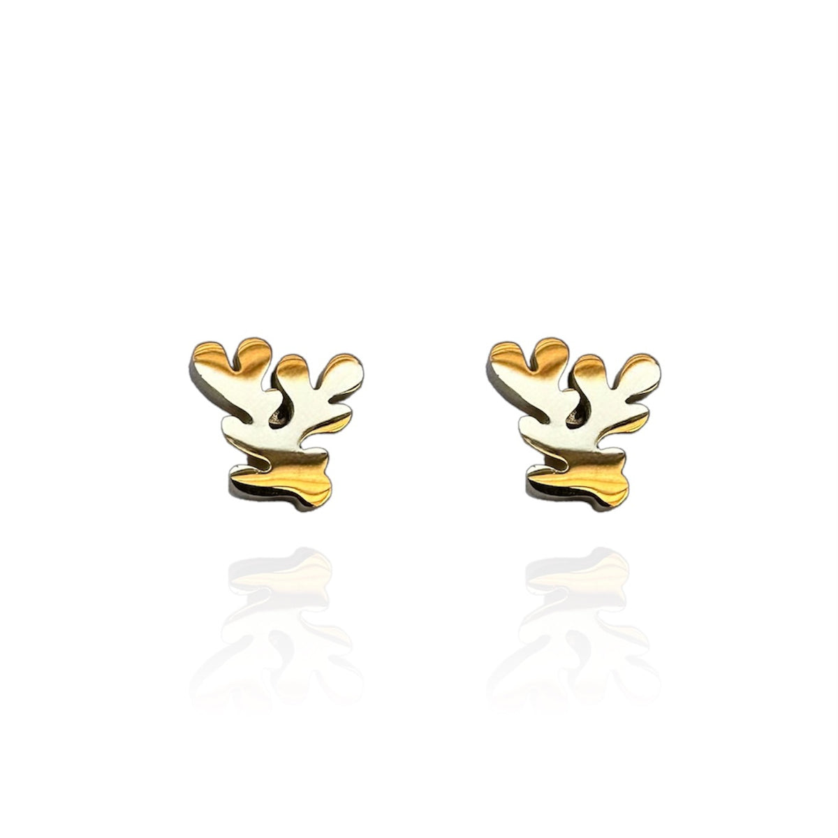 Coral Earrings Gold