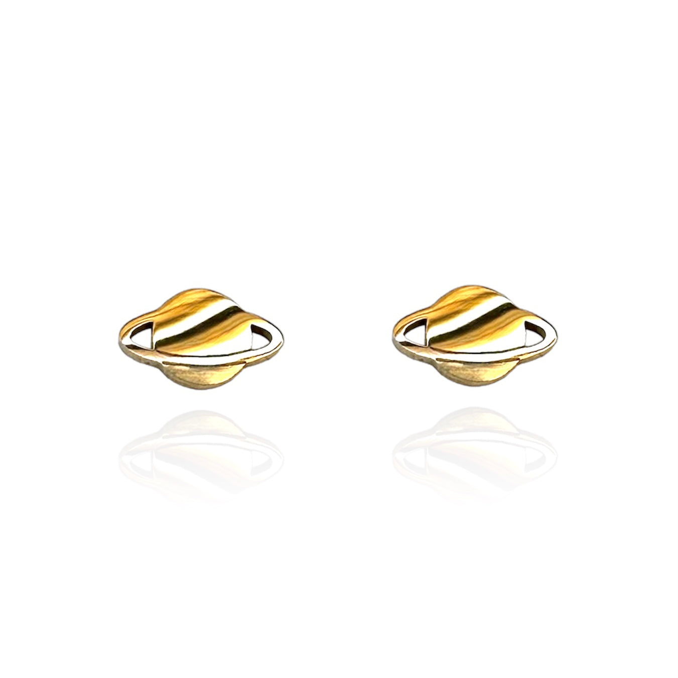 Saturn Earring Studs Gold