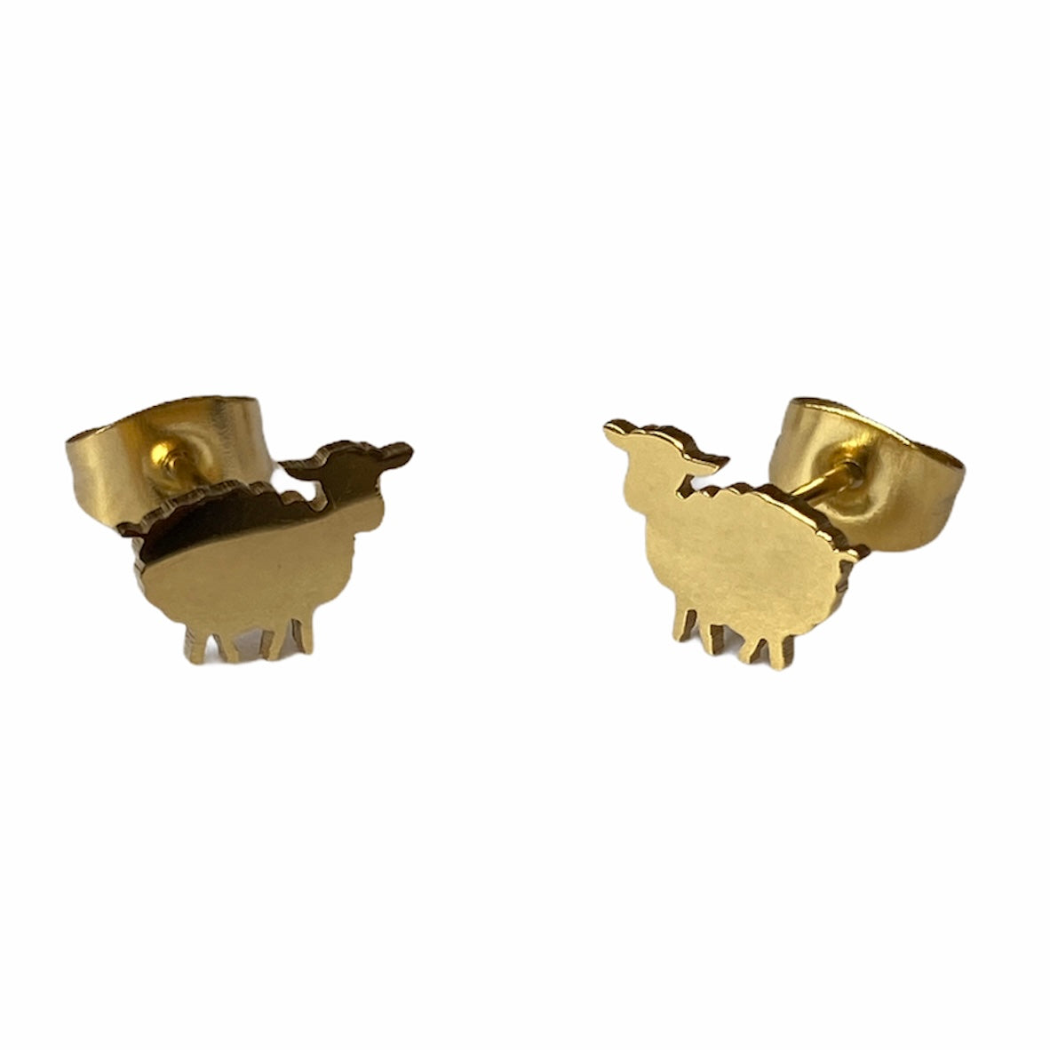 Sheep Earring Studs Gold