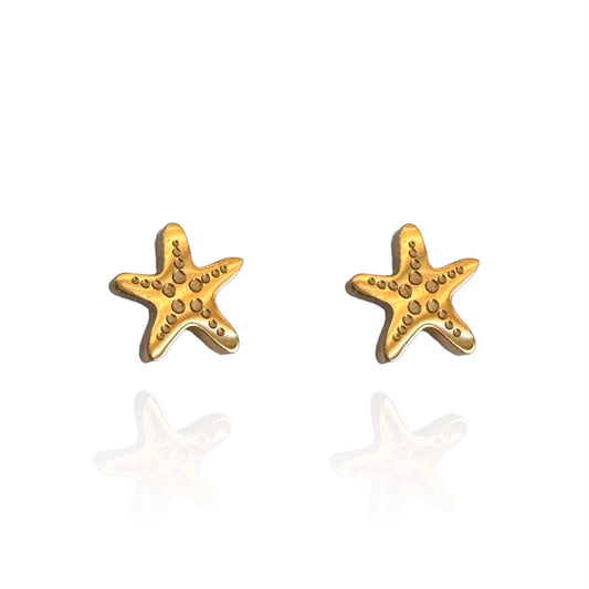 Starfish Earring Studs Gold
