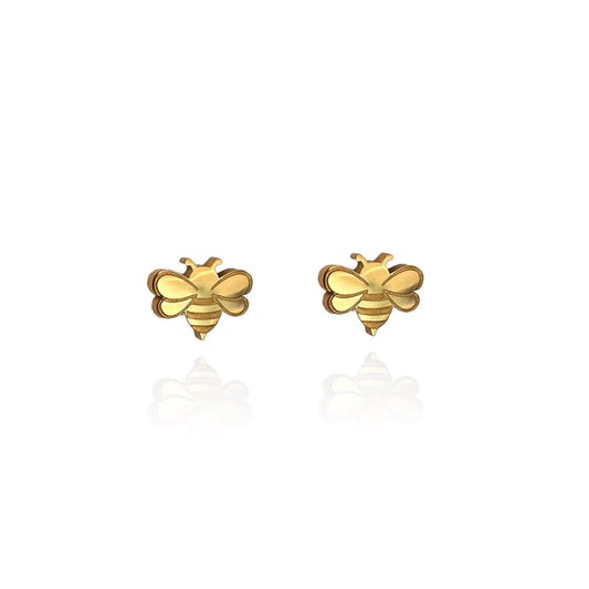 Bee Earring Studs Gold