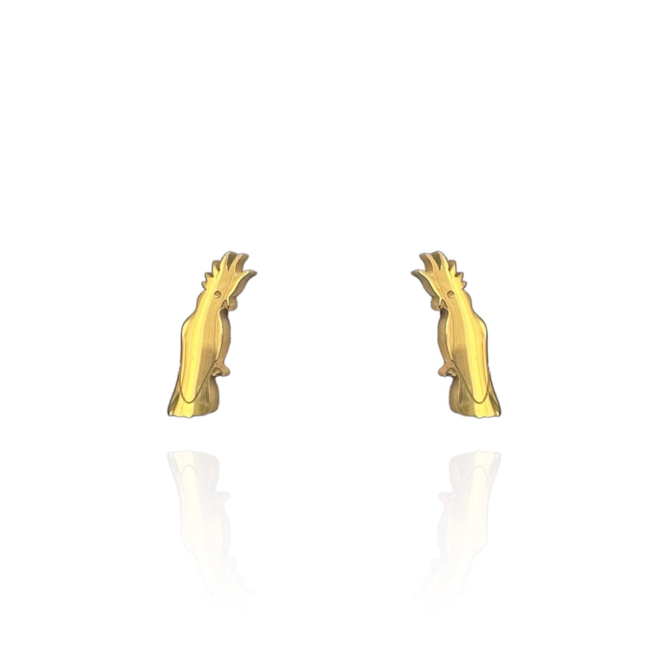 Cockatoo Earring Studs Gold