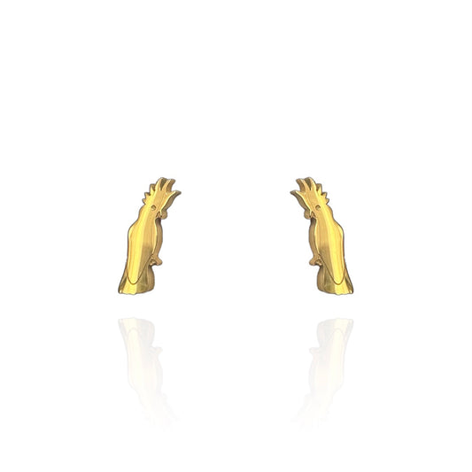 Cockatoo Earring Studs Gold
