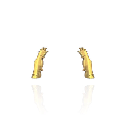 Cockatoo Earring Studs Gold