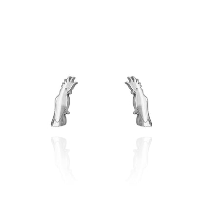 Cockatoo Earring Studs Silver