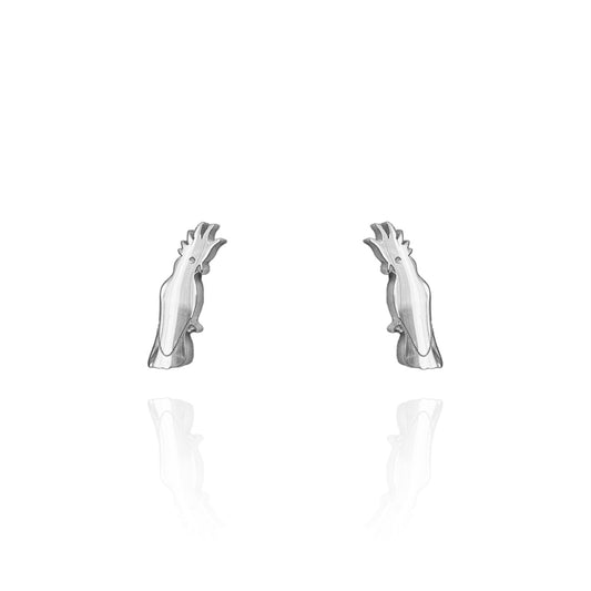 Cockatoo Earring Studs Silver