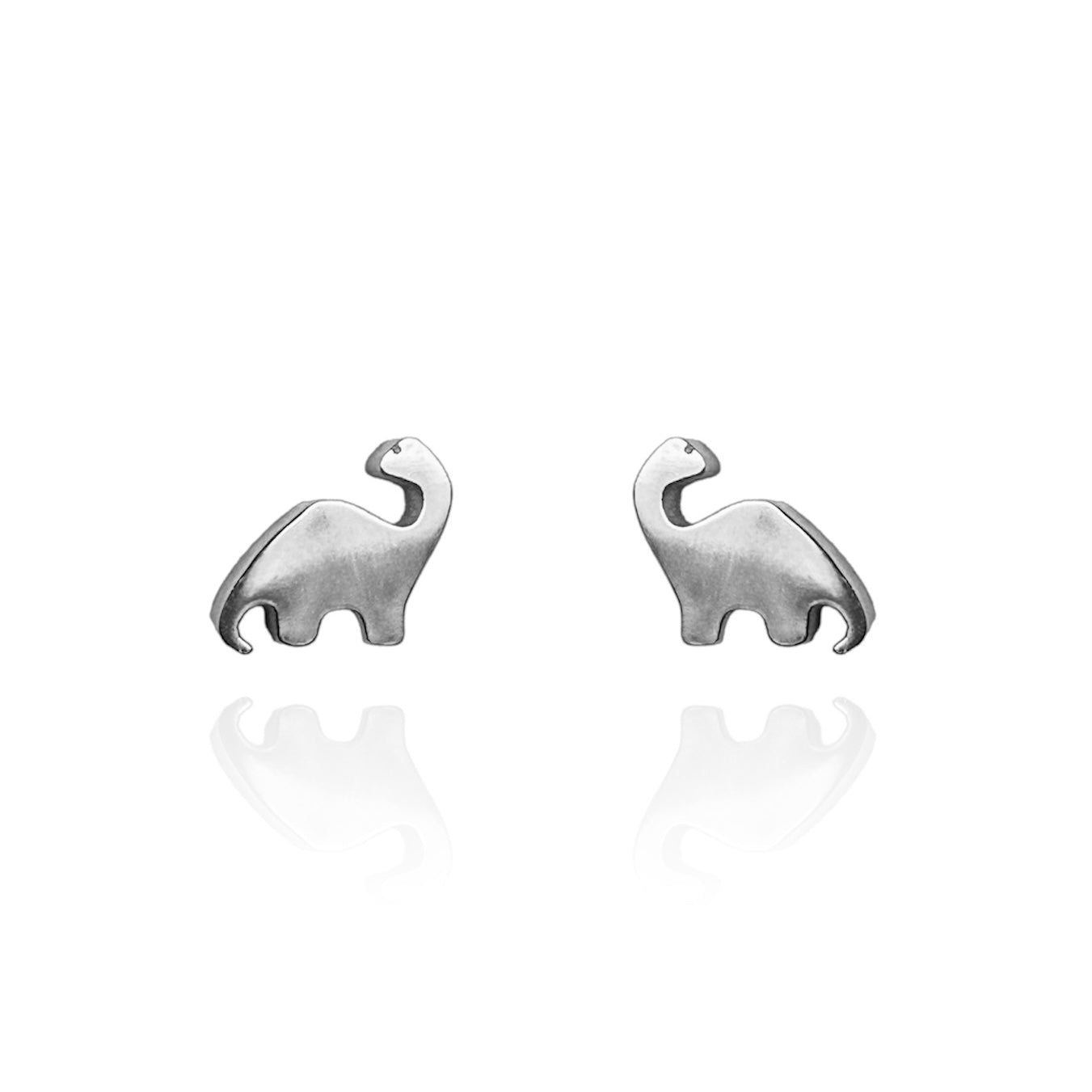 Diplodocus Earring Studs Silver