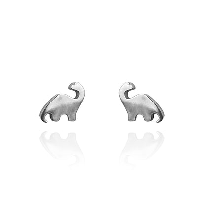 Diplodocus Earring Studs Silver