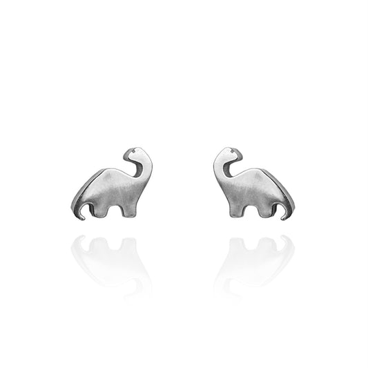Diplodocus Earring Studs Silver