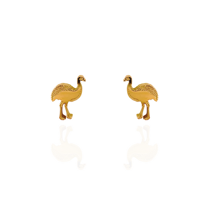Emu Earring Studs Gold