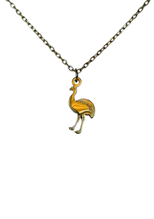 Emu Necklace Gold