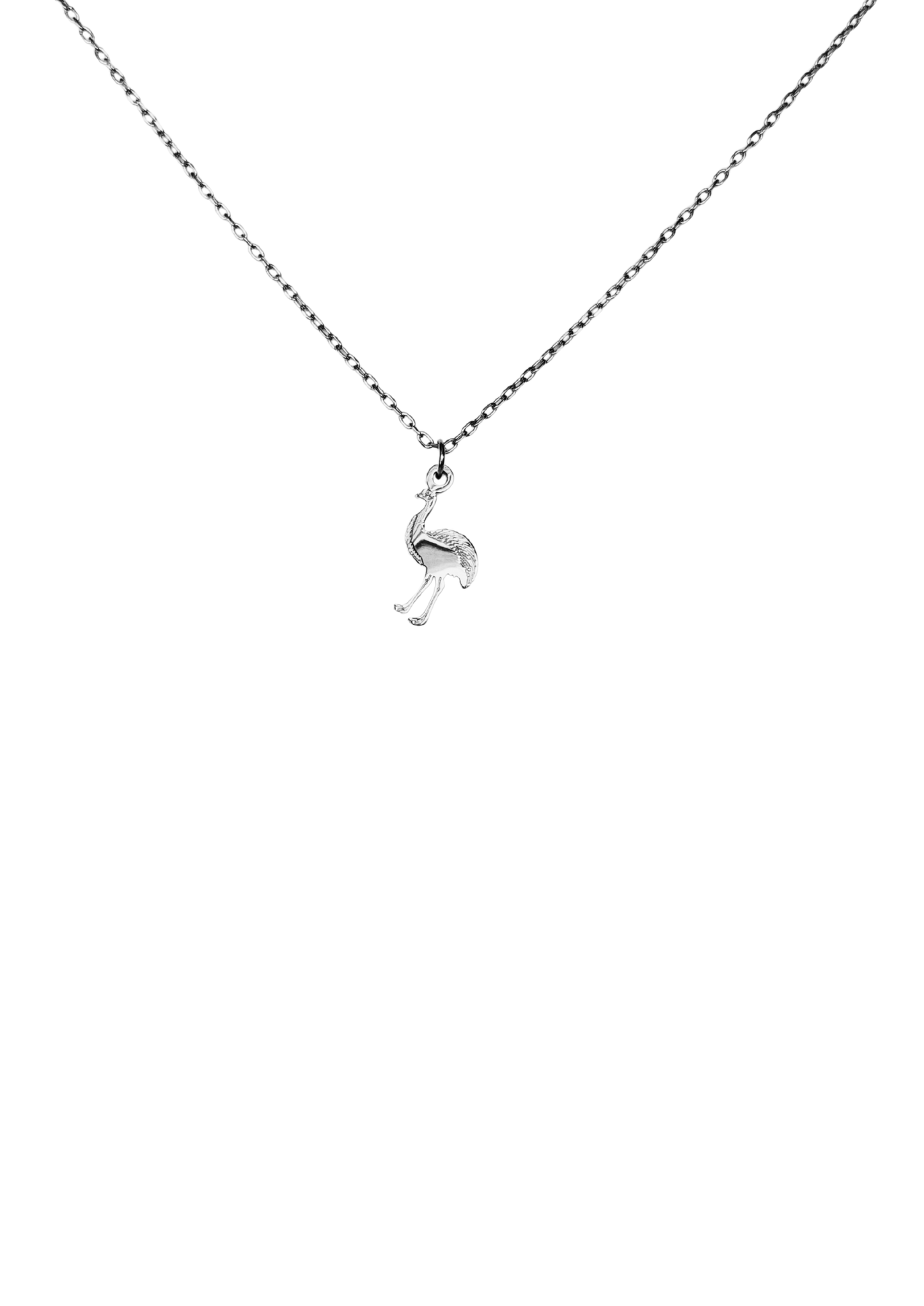 Emu Necklace Silver