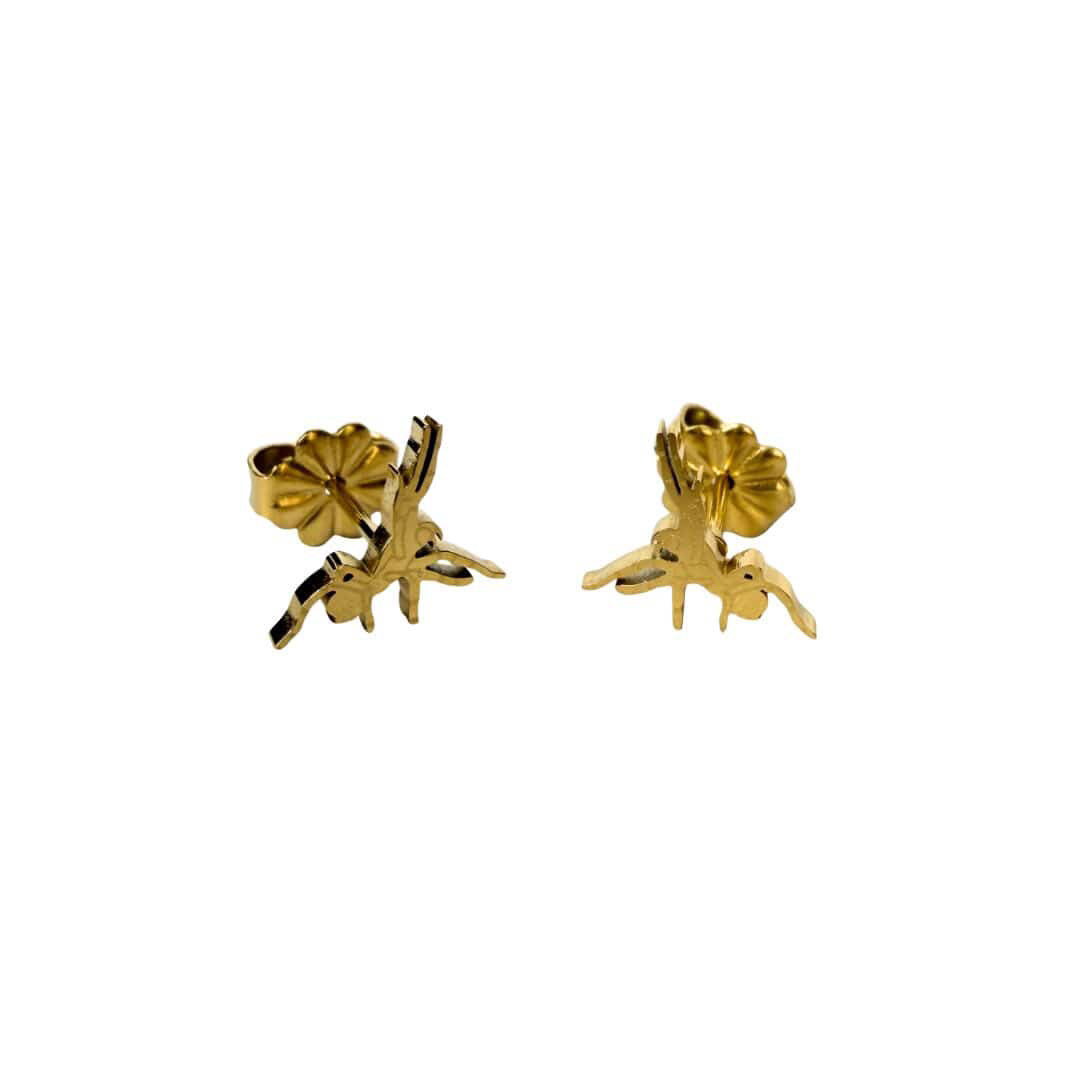 Funnel Web Spider Earrings Gold