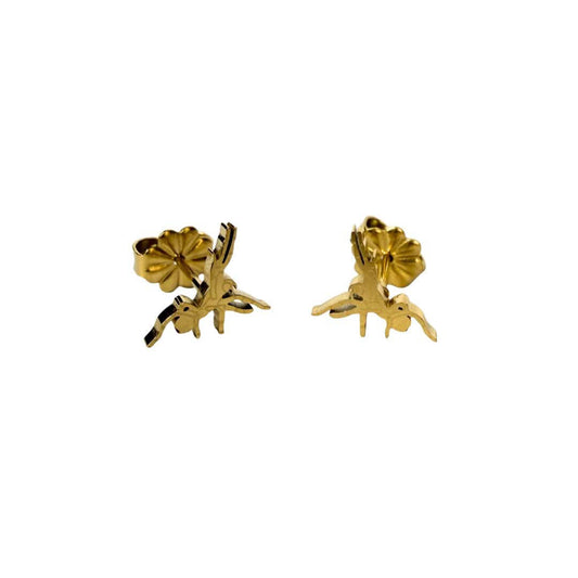 Funnel Web Spider Earrings Gold