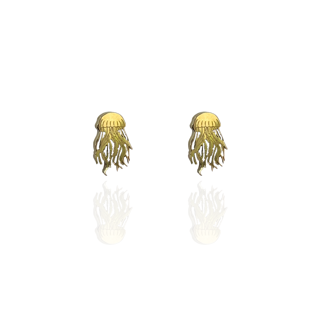 Jellyfish Earrings Gold