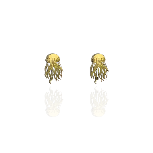 Jellyfish Earrings Gold