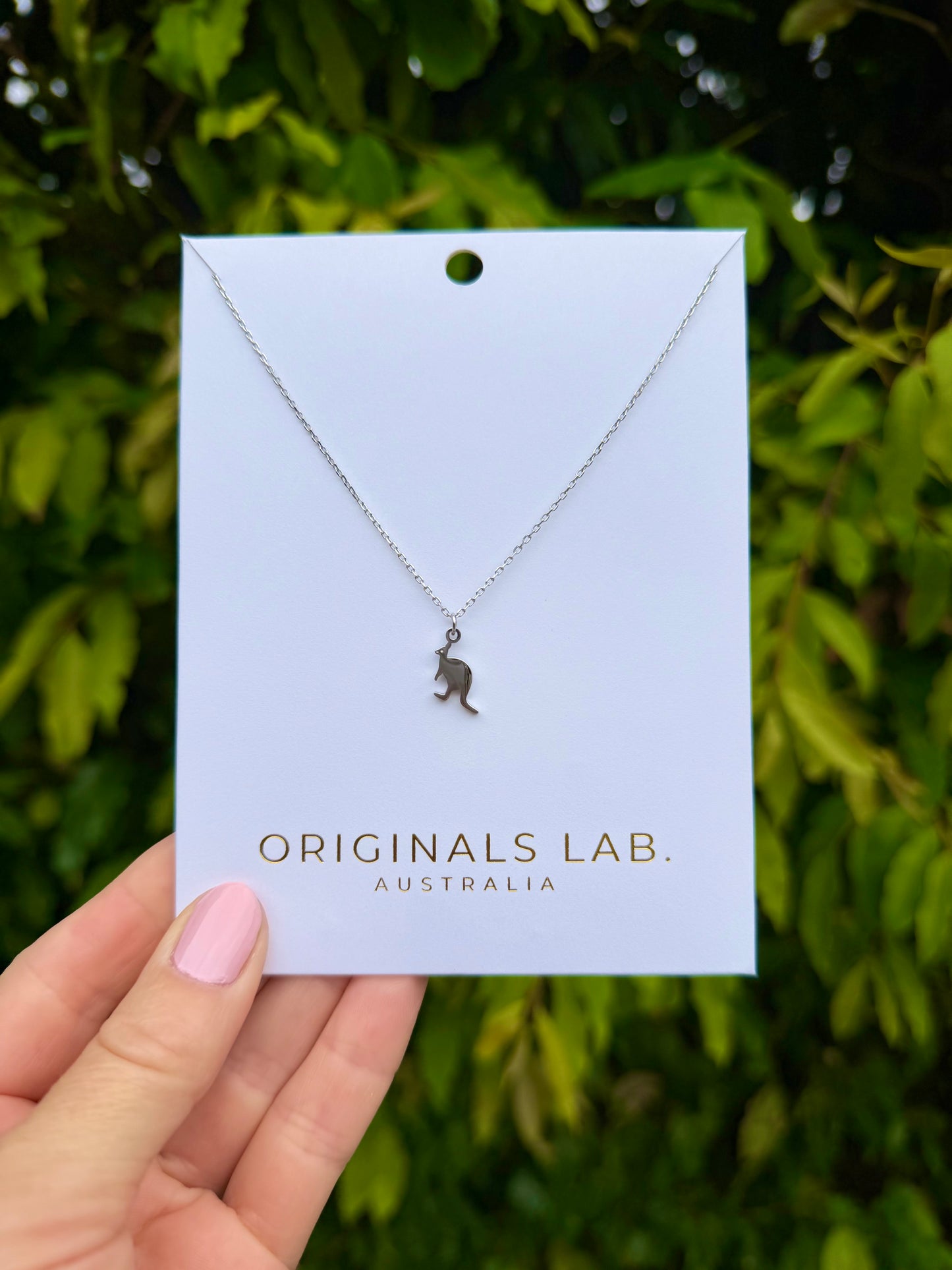 Kangaroo Necklace Silver