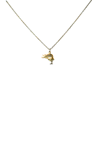 Lyrebird Necklace Gold