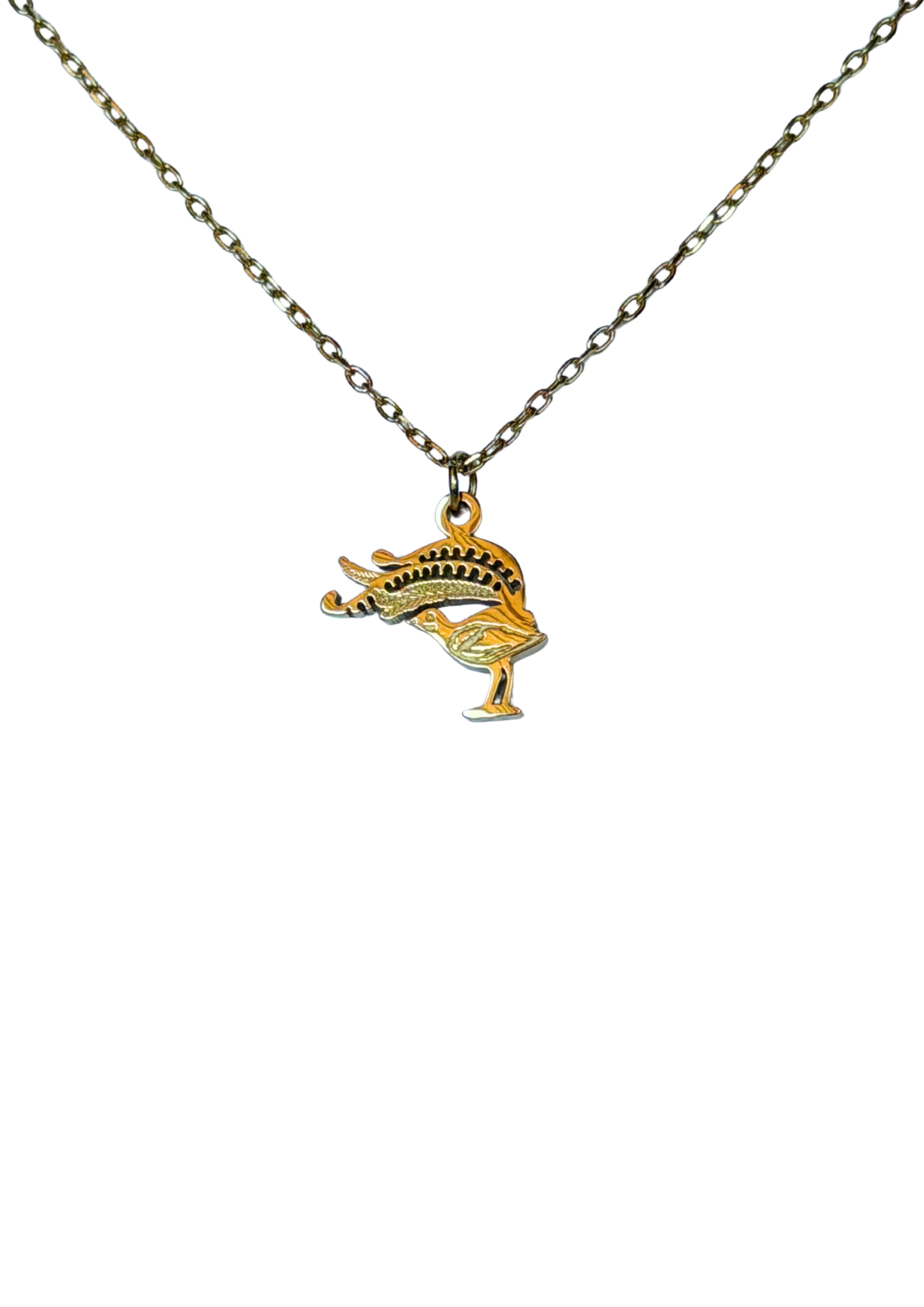 Lyrebird Necklace Gold